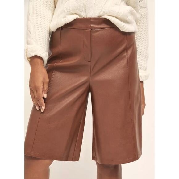 Avec Les Filles Davina Faux Leather Culottes Medium - Picture 1 of 7